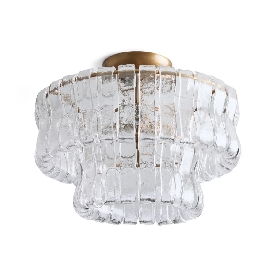Valorlamps Amir Flushmount Ceiling Light - Stylish Metal and Glass Design for Home Lighting