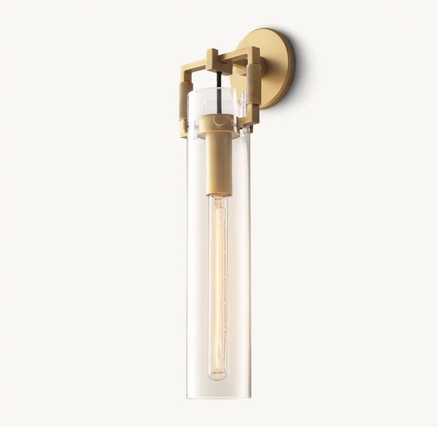 Aisha Glass Cylinder Sconce