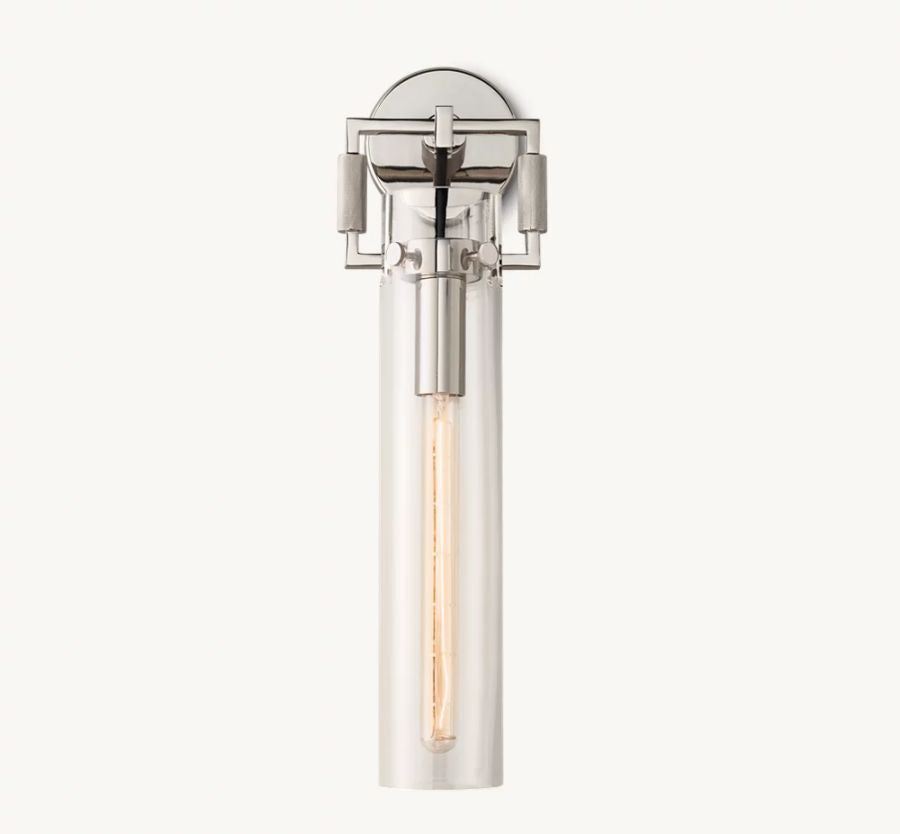 Aisha Glass Cylinder Sconce