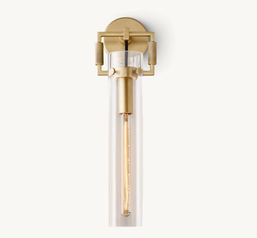 Aisha Glass Cylinder Sconce