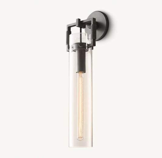 Aisha Glass Cylinder Sconce