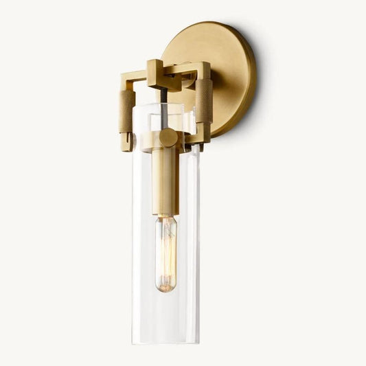 Aisha Rough Tube Glass Cylinder Sconce