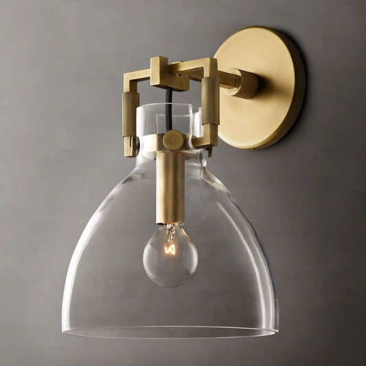 Aidas Glass Cloche Sconce 8"