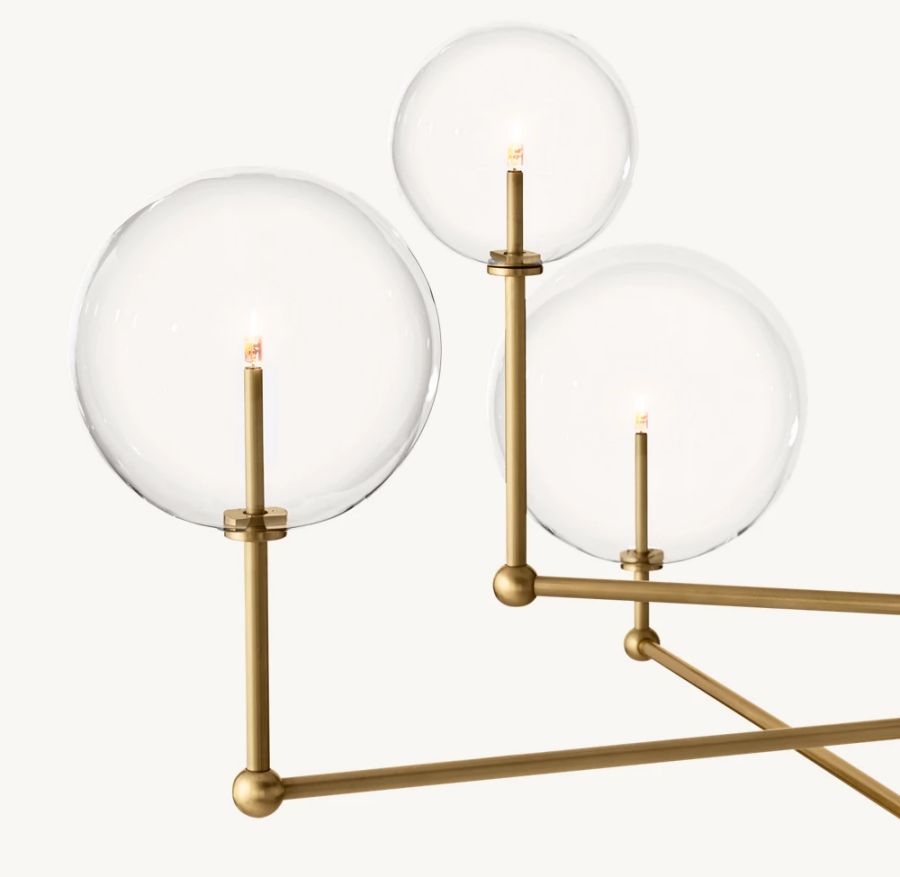 Bubble Globe Mobile 3-Arm Chandelier