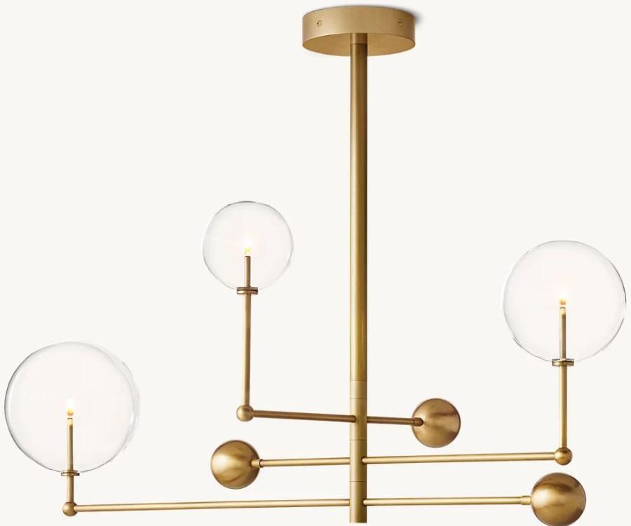 Bubble Globe Mobile 3-Arm Chandelier