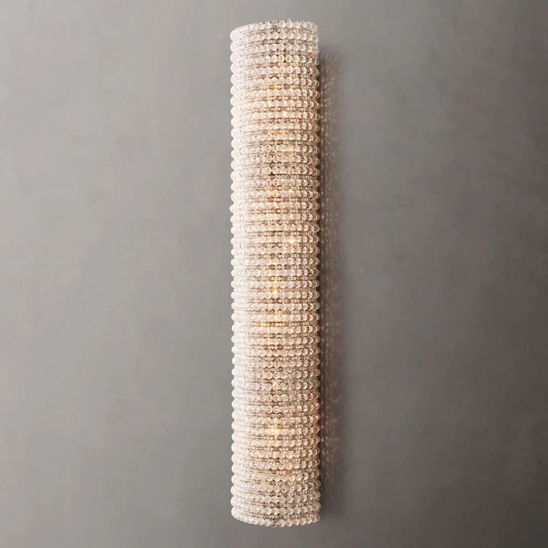 Valorlamps Crystal Sconce Wall Light - 36"H, 6-Light Iron & K9 Glass Bathroom Vanity