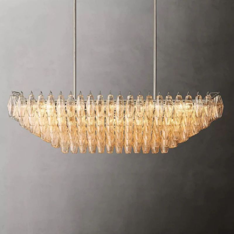 Dezeen Tiered Rectangle Chandelier 54"