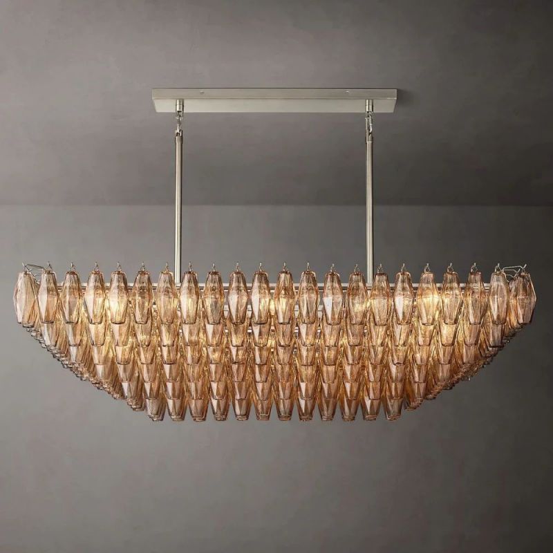 Dezeen Tiered Rectangle Chandelier 54"