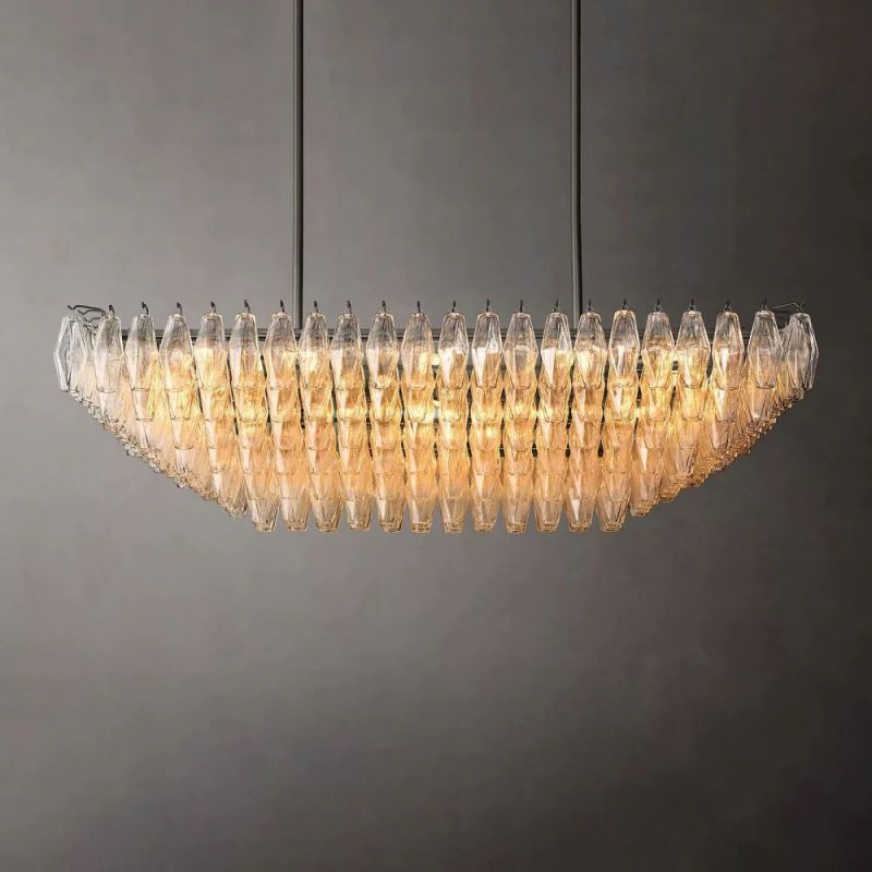 Dezeen Tiered Rectangle Chandelier 54"