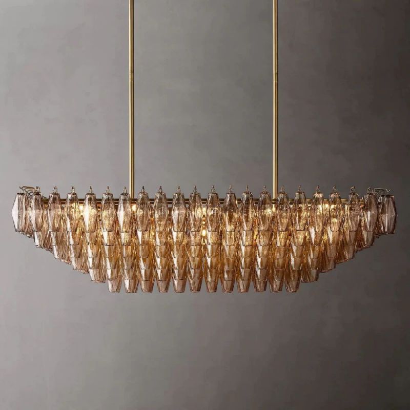 Dezeen Tiered Rectangle Chandelier 54"