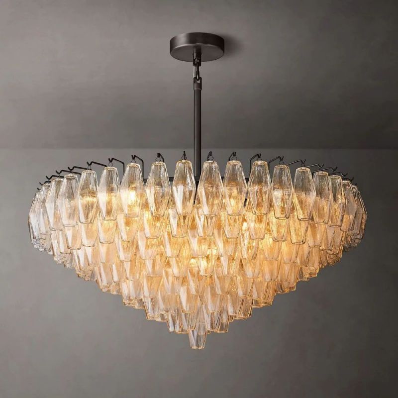 Dezeen Tiered Round Chandelier 37"