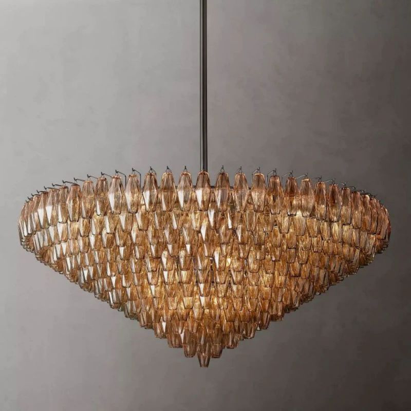 Dezeen Tiered Round Chandelier 61"