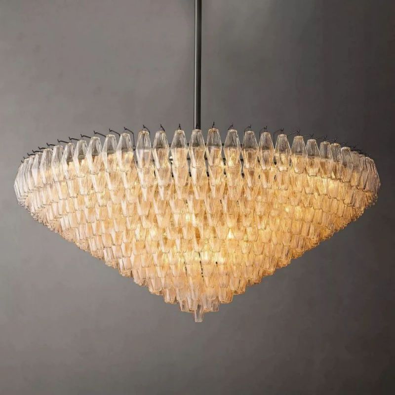 Dezeen Tiered Round Chandelier 61"