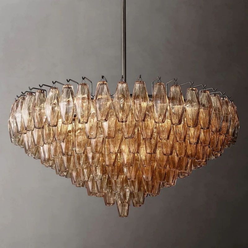 Dezeen Tiered Round Chandelier 37"