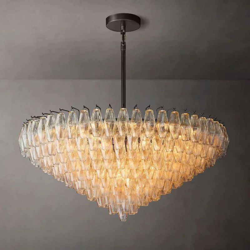 Dezeen Tiered Round Chandelier 47"