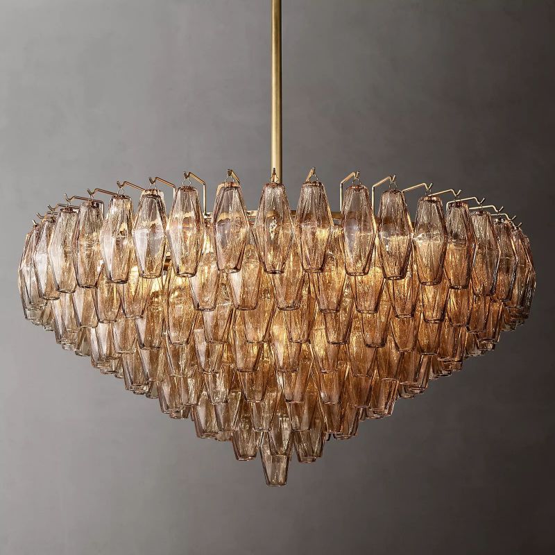 Dezeen Tiered Round Chandelier 37"