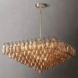 Dezeen Tiered Square Chandelier 32"