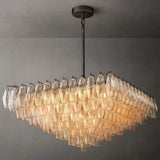 Dezeen Tiered Square Chandelier 32"