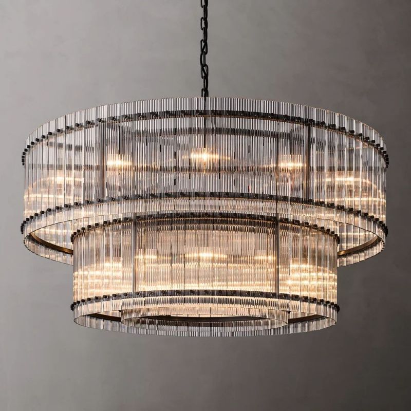 Fiona Two-Tier Round Chandelier 48"