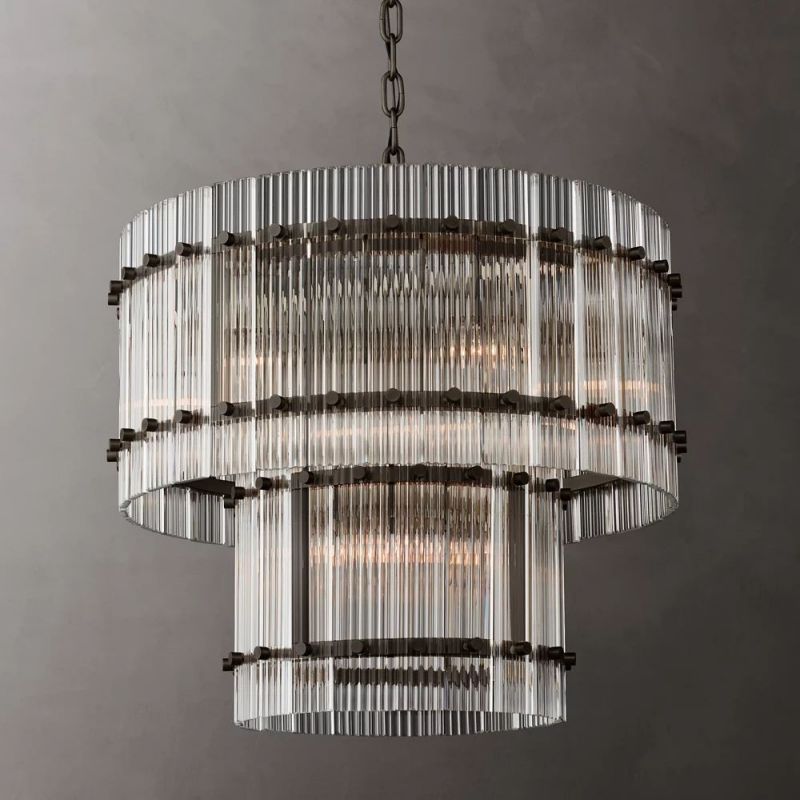 Fiona Two-Tier Round Chandelier 22"