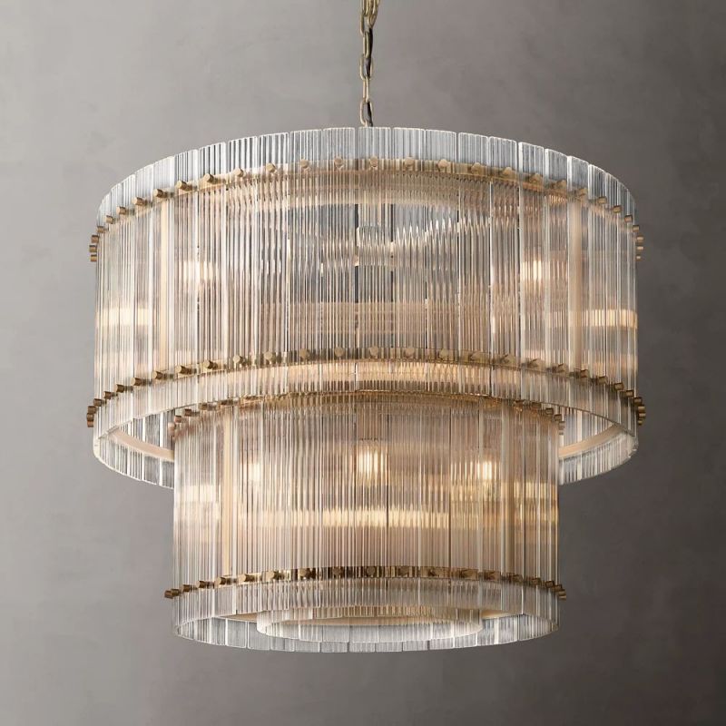 Fiona Two-Tier Round Chandelier 37"