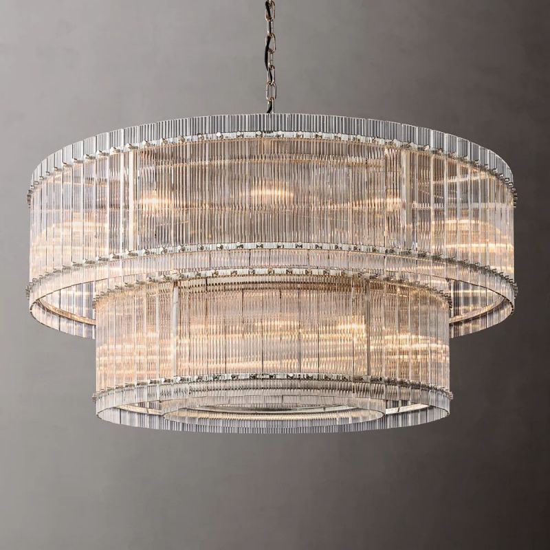 Fiona Two-Tier Round Chandelier 60"