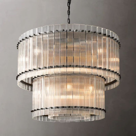 Fiona Two-Tier Round Chandelier 37"