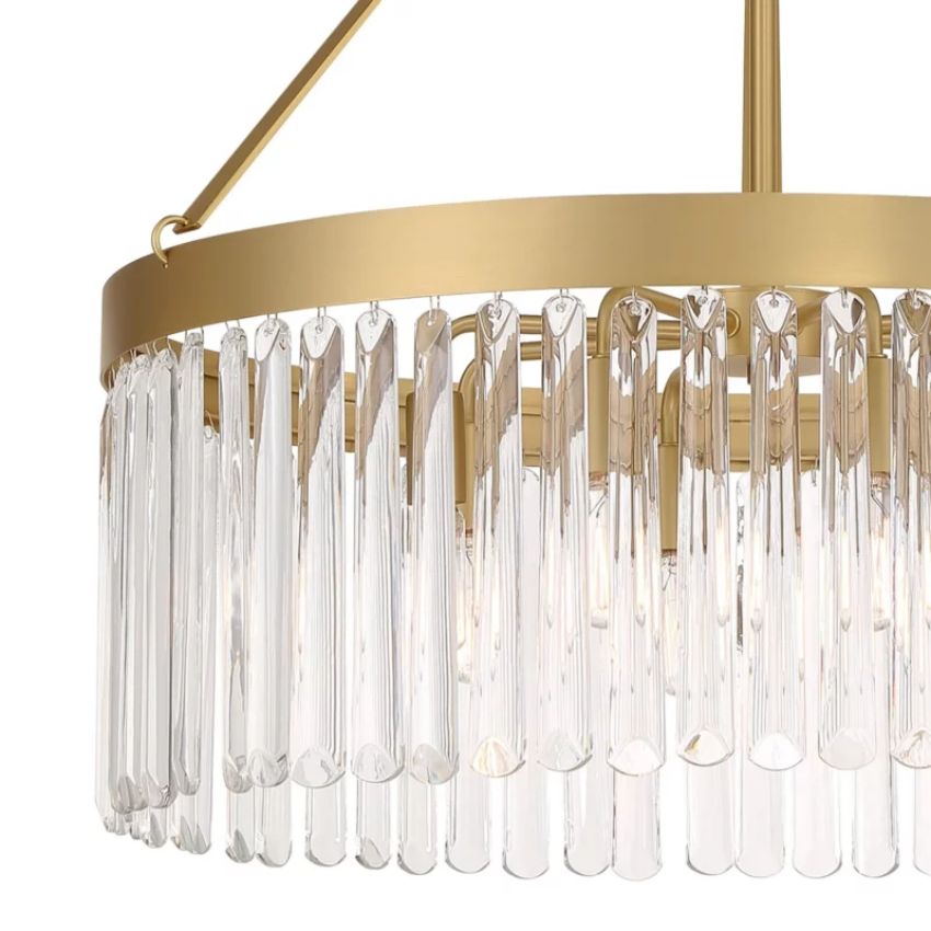 Grant Crystal Waterfall Round Chandelier