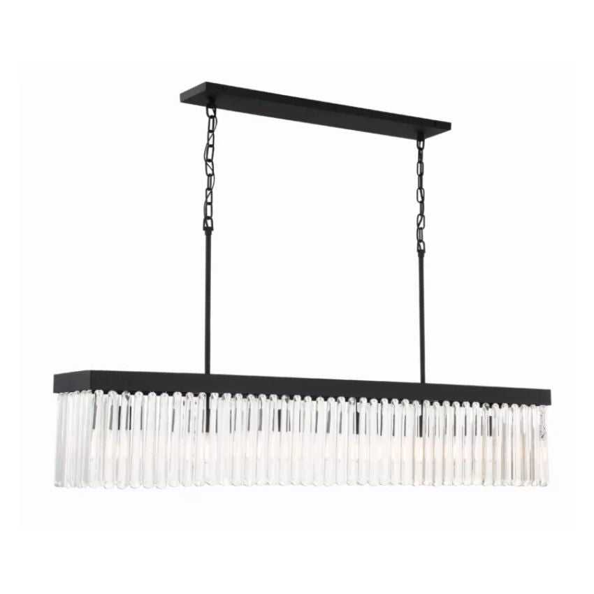 Grant Crystal Waterfall Rectangle Chandelier