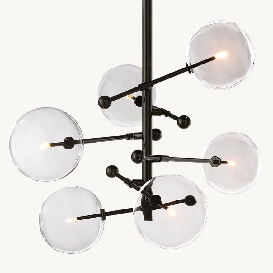 Bubble Globe Mobile 6-Arm Chandelier