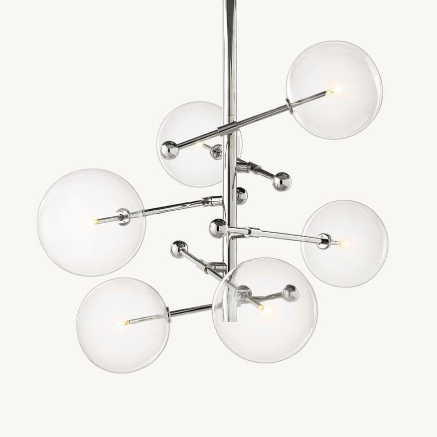 Bubble Globe Mobile 6-Arm Chandelier