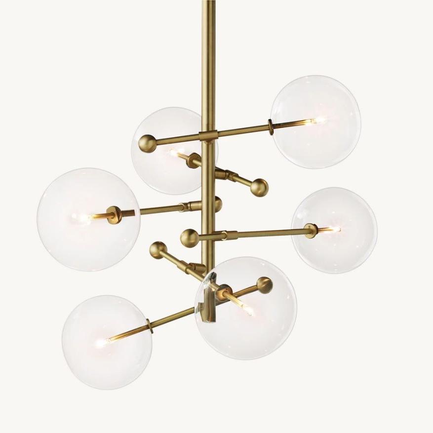 Bubble Globe Mobile 6-Arm Chandelier