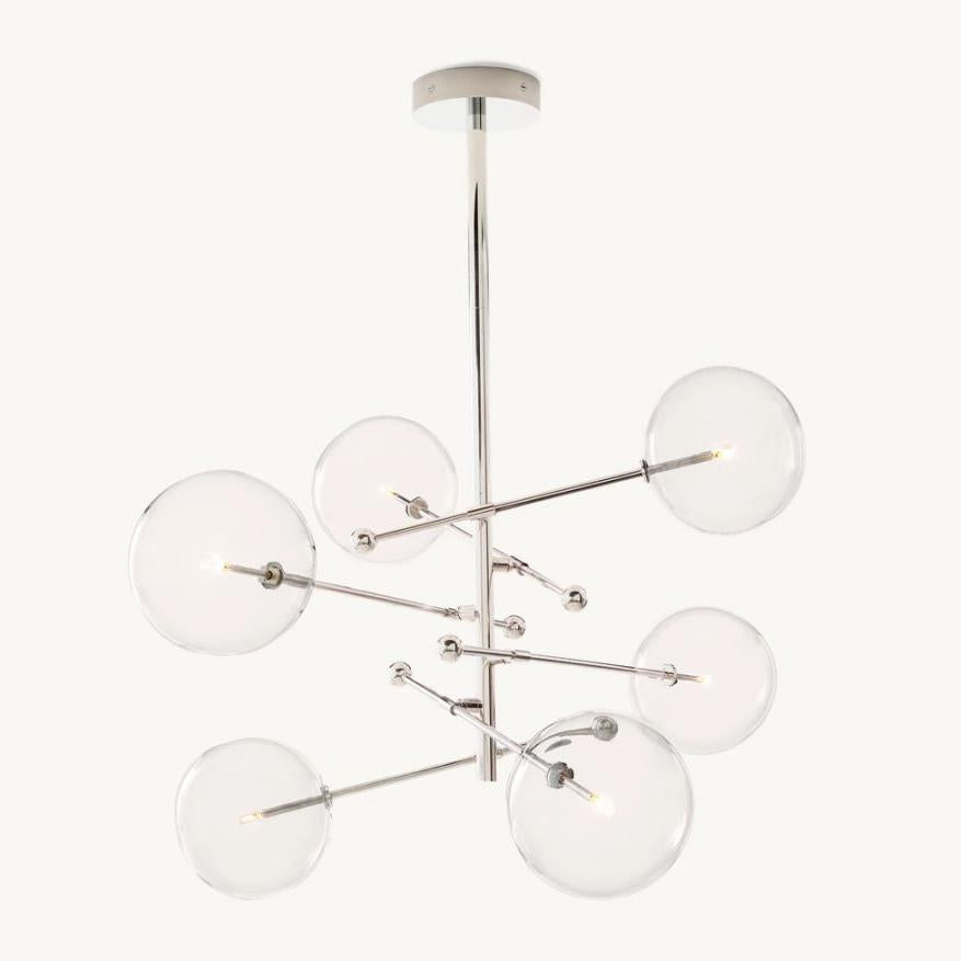 Bubble Globe Mobile 6-Arm Chandelier