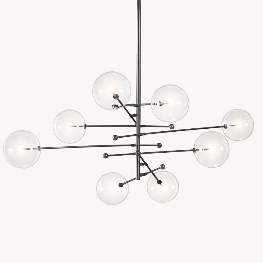 Bubble Globe Mobile 8-Arm Chandelier