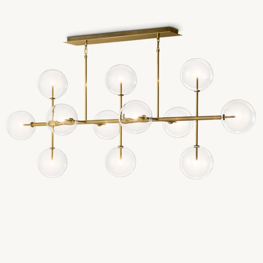 Bubble Globe Mobile Linear Chandelier