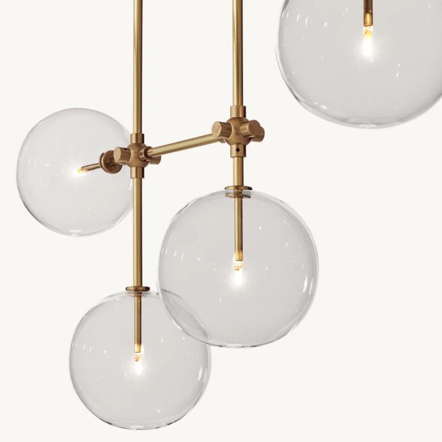 Bubble Globe Mobile Linear Chandelier