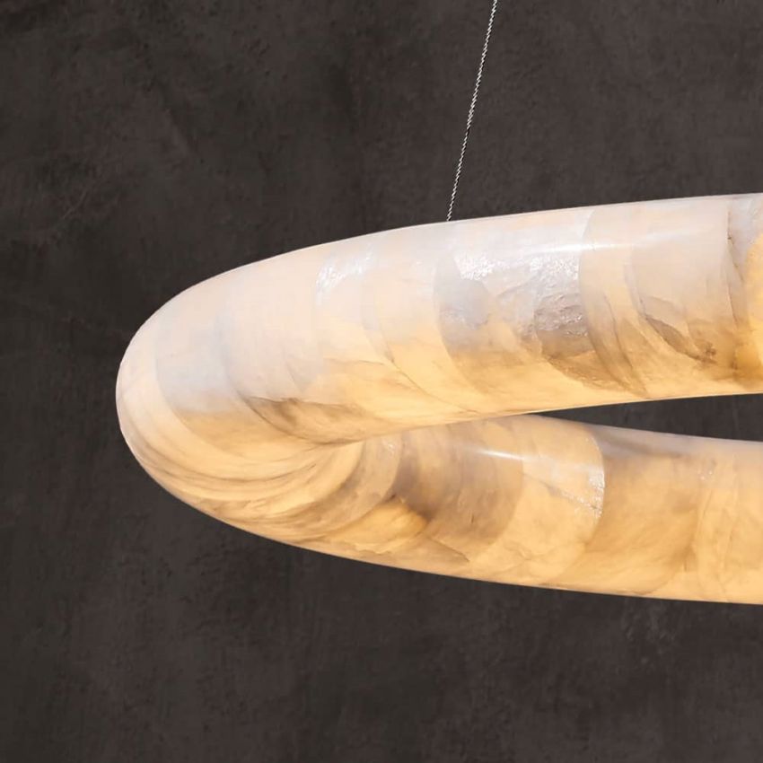 Keren Calcite Curve Ring Chandelier