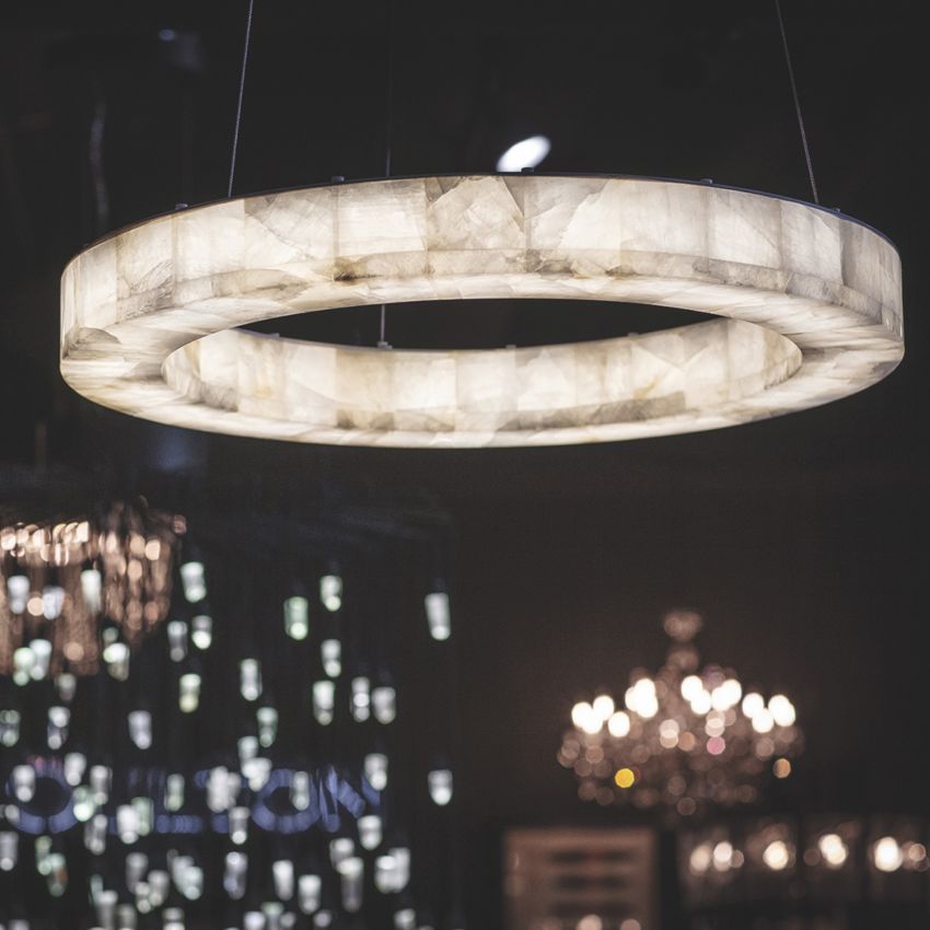 Keren Calcite Ring Chandelier