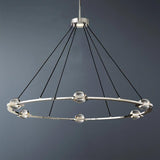 Liam Glass Ball Round Chandelier 48"