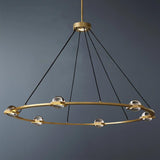 Liam Glass Ball Round Chandelier 48"