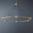 Liam Glass Ball Round Chandelier 60"