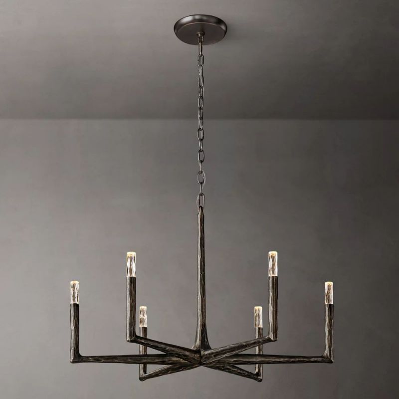 Logan Forged Round Chandelier 36"