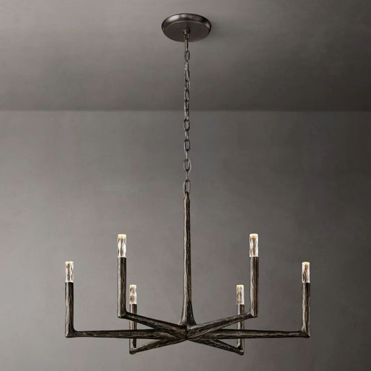 Logan Forged Round Chandelier 36"