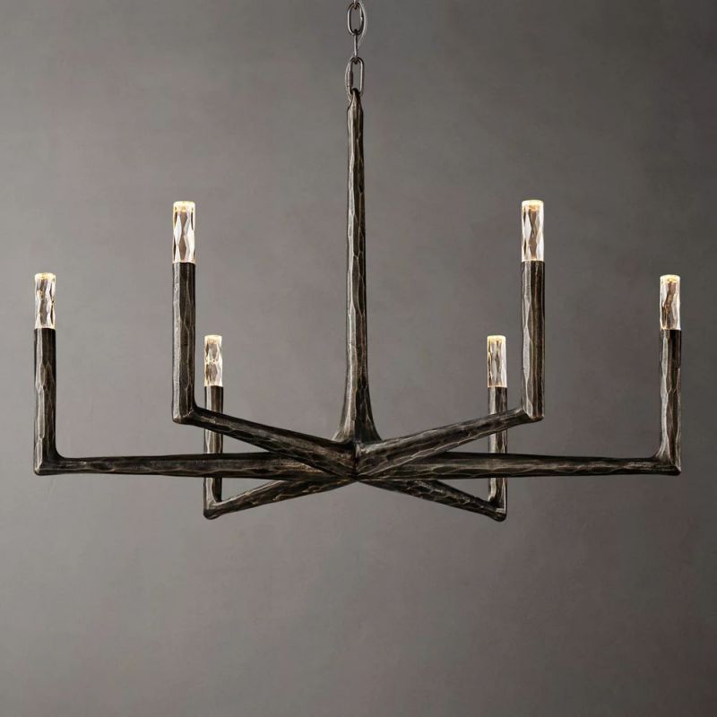 Logan Forged Round Chandelier 36"