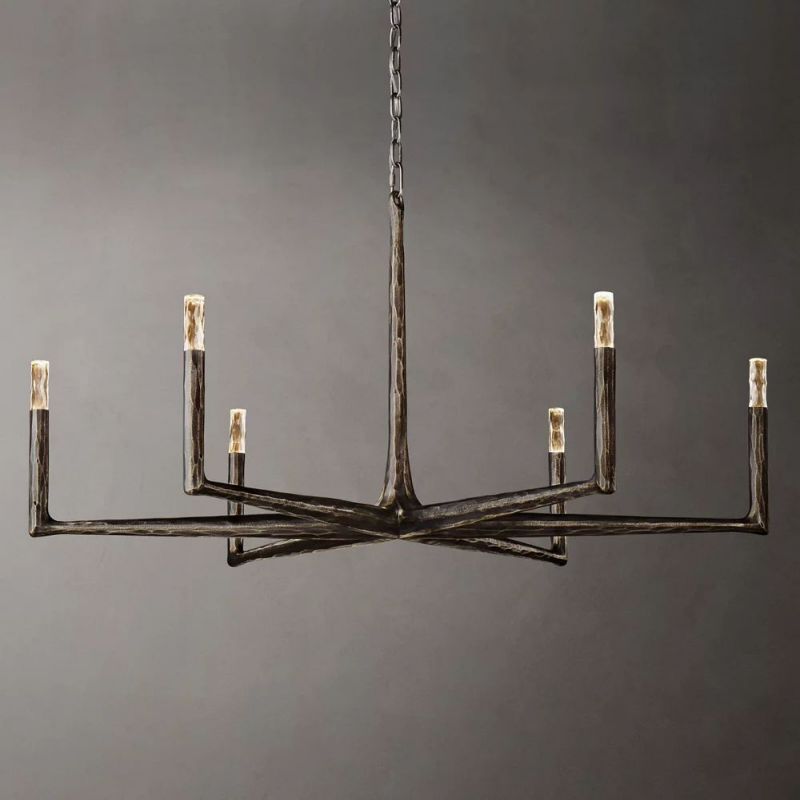 Logan Forged Round Chandelier 48"