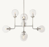 Machinist Globe Clear Glass Chandelier