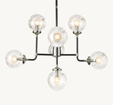 Machinist Globe Clear Glass Chandelier