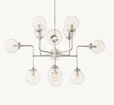 Machinist Globe Clear Glass Chandelier