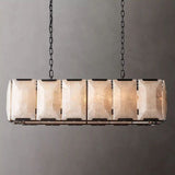 Multicolor Calcite Rectangular Chandelier 42"