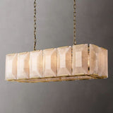 Multicolor Calcite Rectangular Chandelier 42"